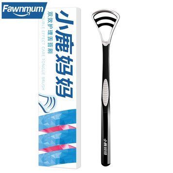 Силиконовый скребок для языка Fawnmum AC054-Black фото