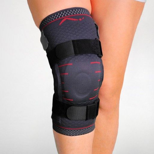 Бандаж на коліно трикотажний на шарнірах із силіконовою подушечкою REF-703 REF-703-S фото