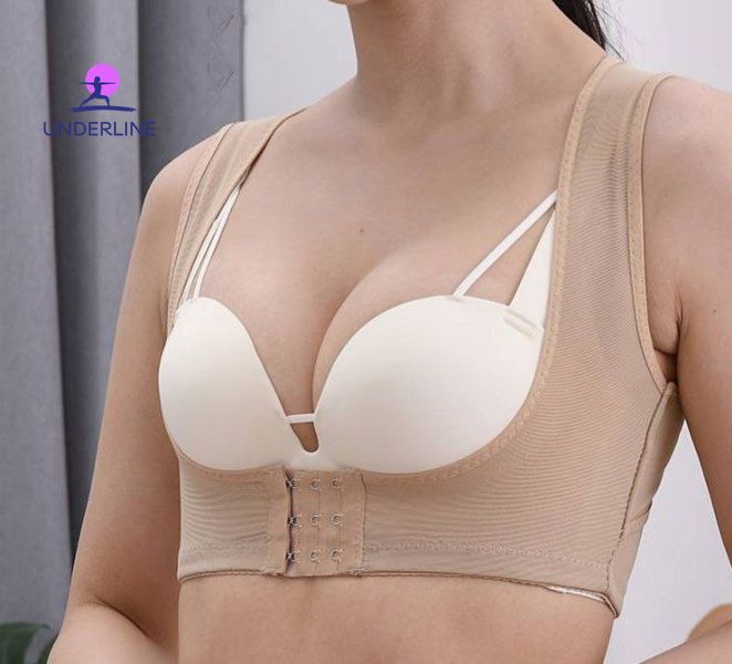 Підтримка грудей із корекцією постави BRA AB019-2XL-beige фото