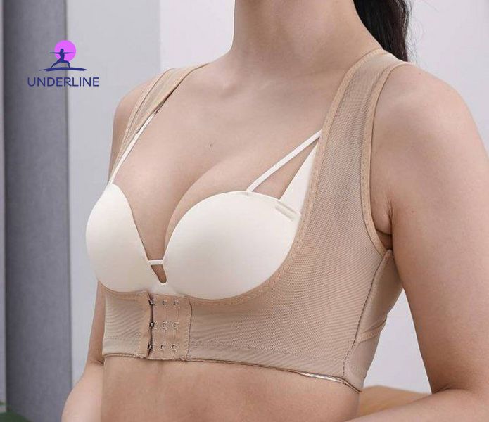 Підтримка грудей із корекцією постави BRA AB019-2XL-beige фото