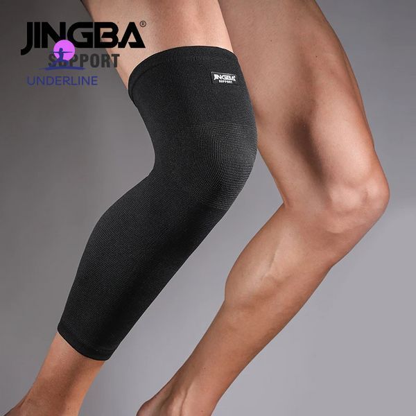 Еластичний подовжений бандаж на коліно та гомілку JINGBA SUPPORT JB08-L фото
