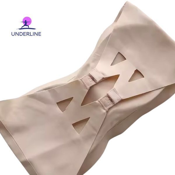 Жіночий безшовний бюстгальтер-бандо Ice Silk без бретелей Push Up AH84-black фото