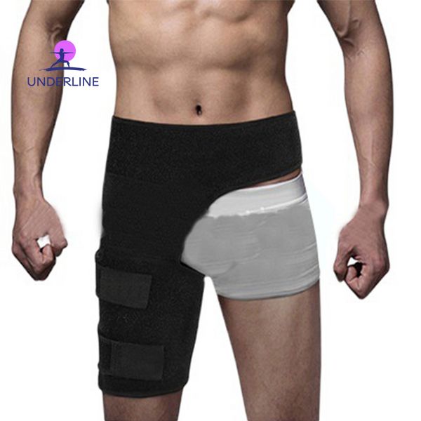 Бандаж для тазобедренного сустава на липучках, тазобедренный бандаж универсальный размер, регулируемый AB052 фото