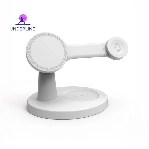 Беспроводная магнитная зарядная станция Magsaf 3 в 1 VIKEFON MA06-white  фото
