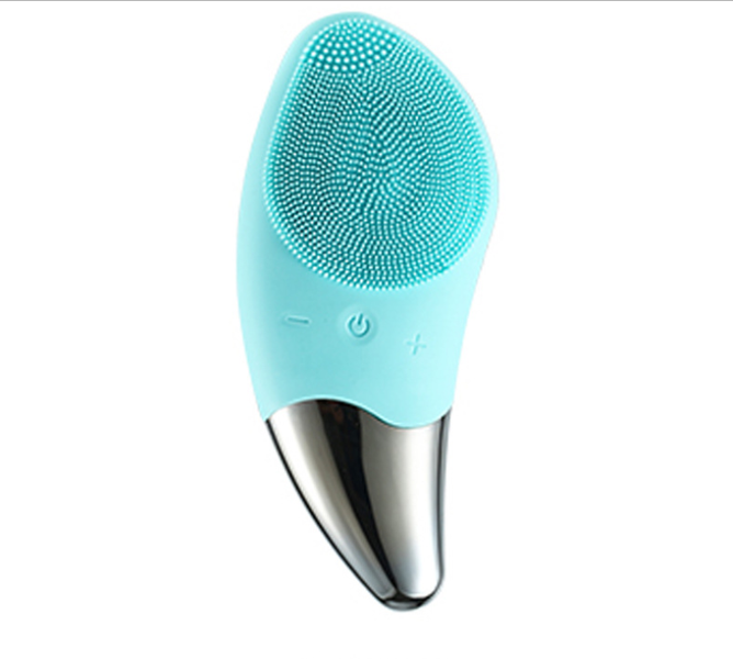 Электрическая силиконовая щетка для лица + массаж Sonic Facial Brush синий SB-Turquoise фото