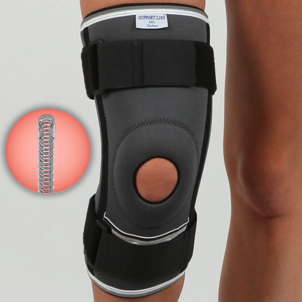 Бандаж на коліно з 4-ма спіральними ребрами та ременями REF-103 REF-103 фото
