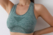 Cпортивний топ з чашечками push up AH020-green-M фото