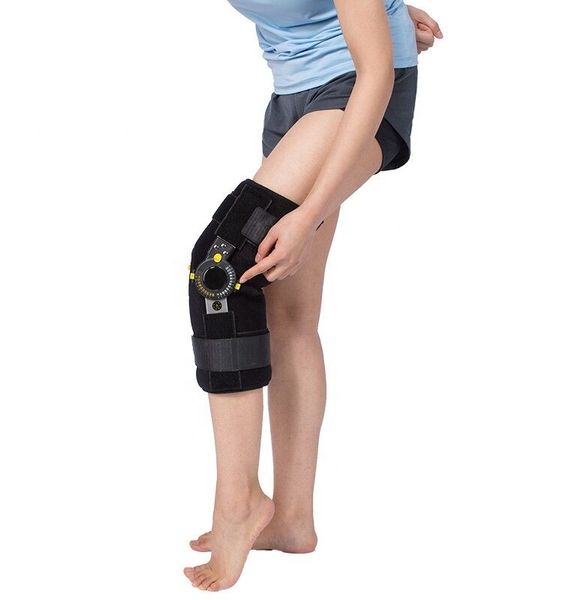 Ортез на коліно з регулюванням кута згинання Kyncilor на липучках Black AB021-L фото