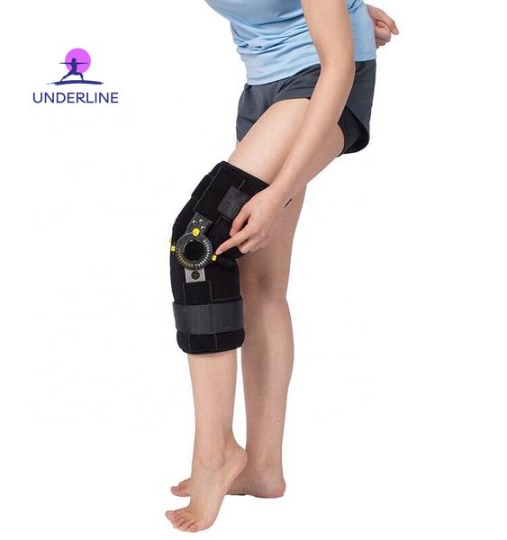 Ортез на колено с регулировкой угла сгибания Kyncilor на липучках Black AB021-L фото