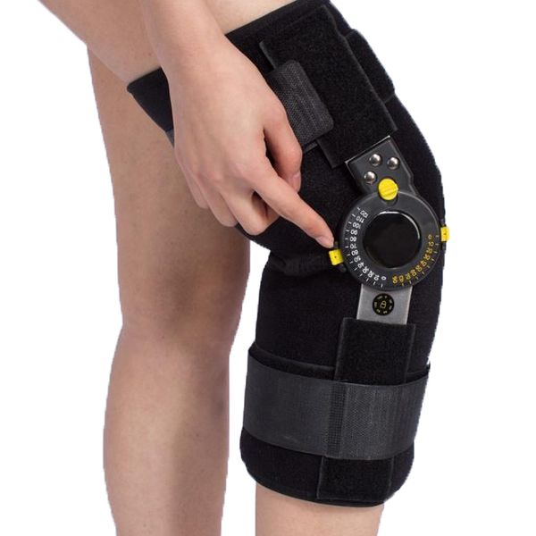 Ортез на коліно з регулюванням кута згинання Kyncilor на липучках Black AB021-L фото