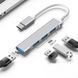 Універсальний концентратор USB/Type-C на 4 порти USB 3.0 WALKESEN EG026-TypeC-Grey фото 2