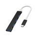 Універсальний концентратор USB/Type-C на 4 порти USB 3.0 WALKESEN EG026-TypeC-Black фото