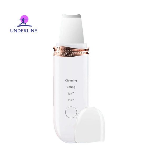 Скрабер ультразвуковий Mashele Ultrasonic портативний для очищення шкіри обличчя AC010-white фото