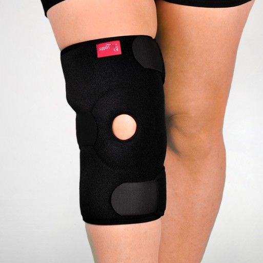 Бандаж на коліно, неопреновий, із силіконовим кільцем ERSA-201 ERSA-201 фото