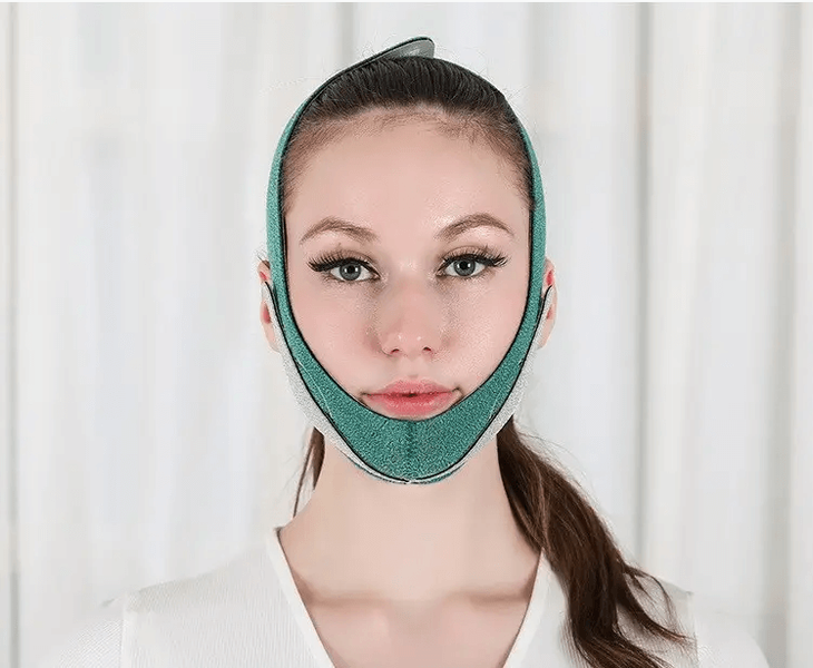 Маска-бандаж для коррекции овала лица и второго подбородка, корректирующая маска FB02 фото