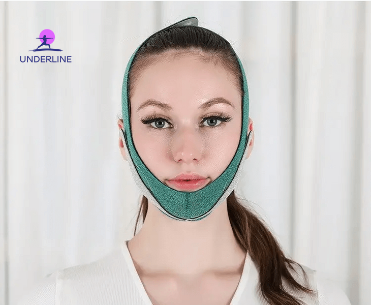 Маска-бандаж для корекції овалу обличчя та другого підборіддя, коригуюча маска FB02 фото