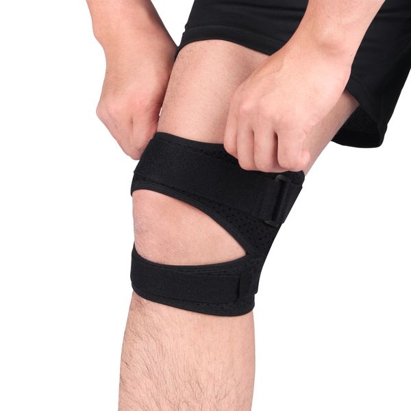 Фіксатор колінного суглоба на липучках та подвійною фіксацією Kyncilor (для колін охопленням до 38 см) HX090 фото
