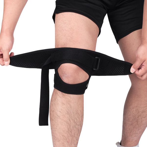 Фиксатор коленного сустава на липучках и двойной фиксацией Kyncilor (для колен охватом до 38 см) HX090 фото